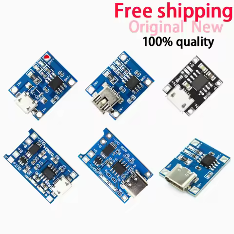 (5-50piece) TP4056 18650 Lithium battery3.7v 3.6V 4.2V Lithium battery charging board 1A Overshoot a