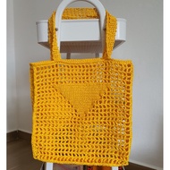 Crochet Raffia Tote Bag