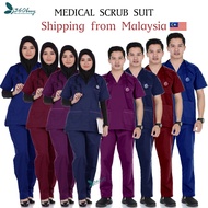 【🇲🇾MALAYSIA READY STOCK】 BAJU SCRUB MEDICAL SCRUB SUIT Doctor 's Scrub FOR MAN &amp; WOMEN / TOP+PANTS