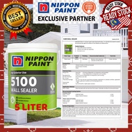 SINAR NIPPON 5100 WALL SEALER 5 LITER/ INTERIOR & EXTERIOR WALL PRIMER PAINT/ CAT ALAS UNDERCOAT DIN