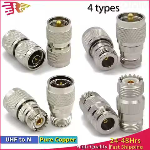 PL259 SO239 UHF Jack to N Type Plug Male / Female Coaxial Connector RF Radio Coax Adapter Kit Straig