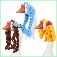 Porch Geese Wigs 3 Pieces Crochet Geese Wigs Home Ornament Braids Animal Statue for Lawn Holiday Out