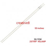 2pcsFor Samsung 43-49-50-55 Inch UE49NU7175U LCD strip AOT-43-NU7100F BN96-45954A UE43NU7100U 7120U 