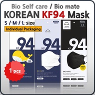 [Made in Korea] Bio mate KF94 mask /Bio self care / 4 PLY Disposable Face Masks / Individual package