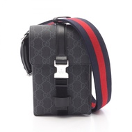 [มือสอง] กระเป๋าสะพายไหล่ Gucci Super Mini GG Supreme รุ่น 816954FAD8C1049 สีดำ หนังแท้ สำหรับผู้ชาย