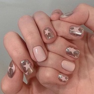 Gel Nails Light Pink y2k Style Cute And Clear