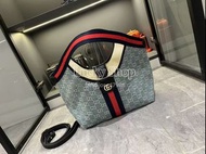 全新🌸Gucci Jackie 1961 牛仔藍 GG印花 手提單肩包