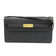 黑色 EPSOM 皮革 KELLY TO GO 肩背金扣 B刻