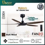 DEKA Fan DEKA DC2-311 F5DC PRO FANZO TURBO 56" 5 Blades DC Motor with Remote Control DEKA Ceiling Fa