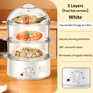 40L Electric Food Steamer Large Capacity 3 Layers for Siomai Multifunction Stainless steel Siomai Bu