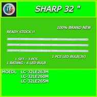 SHARP 32" BACKLIGHT LED TV LC-32LE263M / LC-32LE260M / LC-32LE265M LC32LE263 LC32LE260 LC32LE265 32L
