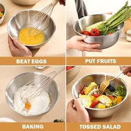 (TTS MALL) Set Mangkuk Pengadun Keluli Tahan Karat 3 dalam 1 Untuk Sayur-sayuran Peralatan Dapur Sal