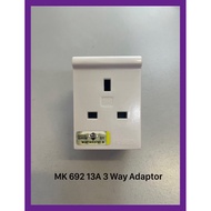 MK 692WHI 13A 3 Way Adaptor