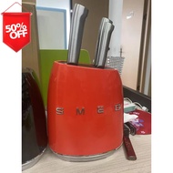 SMEG Smag Vintage Knife Holder 7-piece Set of High end Household Knife Vegetable Knife Fruit Knife Chopper #มีด #มีดแล่ปลา #มีดปังตอ #มีดแล่ #มีดครัว #มีดแล่หมู #มีดหั่นผัก