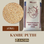 20kg Kambu USA Gred A/Kambu Putih/Millet/Sekoi/Sambau/Makanan Burung