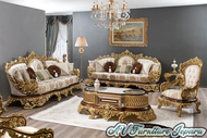 Sofa Ruang tamu Mewah Dan Elegan 3211+3Meja/Sofa Ruang Tamu Mewah Terbaru Klasik gayah eropa