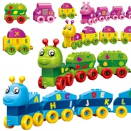 alphabet mathematical fruit shape caterpillar train big particle building block Bricks Toy
