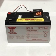 Yuasa Battery NP7-12 12V 7Ah + Digital Volt Meter