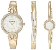 Anne Klein Women's Premium Crystal Accented Watch and Bracelet Set