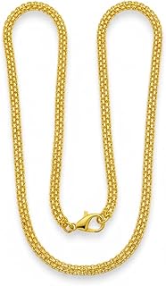 1 Gram Micro Gold-Plated Luxury Brass Mesh Chain for Men Women