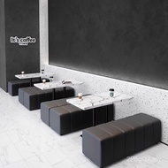 Luxury Combination Tea House Commercial Bench Sofa Cafe Deck Light Negotiation Milk Table Chair Tea 