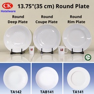 CK Porcelain, Big Round Plate 13.75" and 16" / Pinggan Porselin Bulat Besar (Halal Certified)
