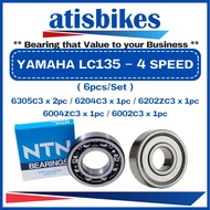 NTN YAMAHA LC135 4-SPEED ( SET C3 ) 100% ORIGINAL Motorcycle Engine Bearings 6002C3 6004C3 6202C3 62