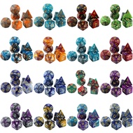 7pcs DND Polyhedral Dice Double-color Dice with for Board Game DND RPG Role Playing Game Accessories
