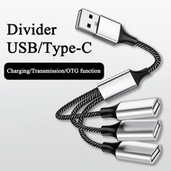 USB splitter cable, USB 1to3 extension cable hub, suitable for data and charger splitter adapters fo