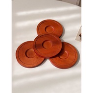 Walnut Color Coaster Rotating Coaster Influencer Rotating Tumbler Cup Holder Household Multifunction