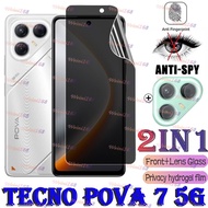 Tecno Pova 7 5G 2 trong 1 chống nhìn trộm kính cường lực + Ống kính máy ảnh bảo vệ cho Tecno Pova 7 