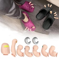 3D Toe Charms Kit for Clogs Bubble Slides Sandals, 7Pcs Funny Shoe Charms Decoration Set for Kids and Adults