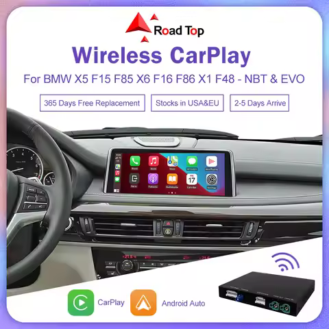 Wireless CarPlay for BMW X5 F15 F85 X6 F16 F86 2014-2020 X1 F48 2016-2020 NBT EVO Android Auto Mirro