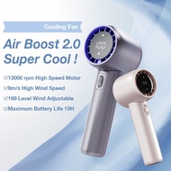 New Handheld Fan 199 Level Strong Wind Portable Bladeless Fan Rechargeable With Air Turbo Cooler 120