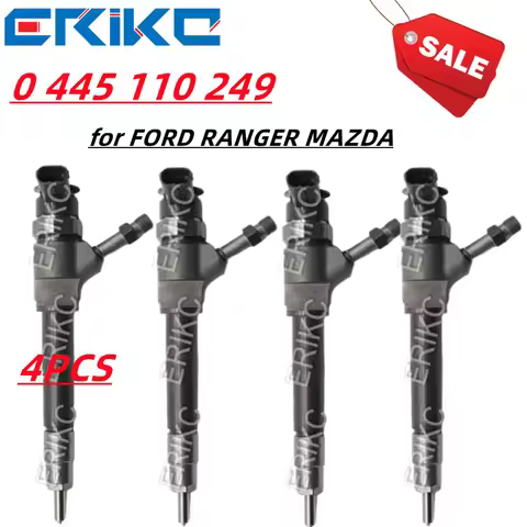 4PCS 0 445 110 249 Diesel Fuel Injector 0445110249 for FORD RANGER MAZDA BT50 3.0L C/R 2006-2011 WE0