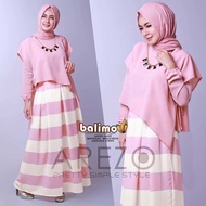 JONKA FASHION - Arina Salur Fashion Gamis Maxi Muslimah Free Pashmina Hits Current Model