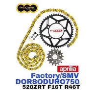 REGINA APRILIA DORSODURO750 FACTORY SMV 520 Spoket Zring Z-ring ZRA ZRT 525 16T-40T