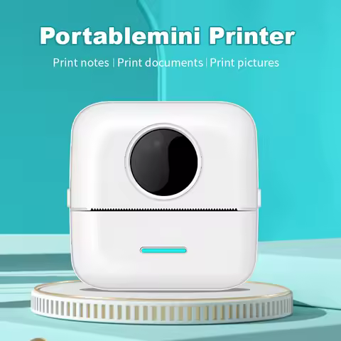 Mini portable pocket error question printer 57MM student thermal printer Bluetooth photo label small