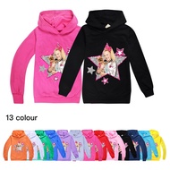 2023 New3-14 Years JOJO Siwa Kids Autumn Spring Top Hoodies Sweatshirt T shirt Clothes Hooded Shirts
