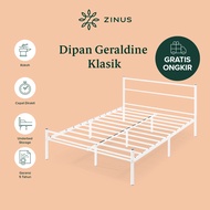 Zinus Tempat Tidur Ranjang Besi Geraldine / Warna Putih / Dengan Sandaran / Easy Assembly / Tinggi 3