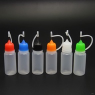 100PCS Empty E-liquid PE Bottle 10ml Needle Bottle for Pod Vape juice Plastic Dropper Bottles With Metal tips