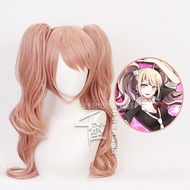 Misscoo Danganronpa Enoshima Junko Cosplay Wig Pink Long Heat Resistant Synthetic Hair
