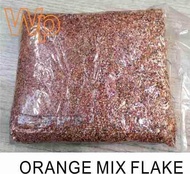 ORANGE MIX COLOUR  / FLAKE COATING  /  0.5KG / Lapisan Epoxy Serpihan Warna Flake coating  / Epoxy Flake Coating System for Toilet &amp;  Kitchen Floor Tile etc