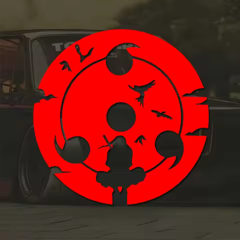 Anime Uchiha Itachi Decal, Sharingan Pattern Waterproof Sticker, Creative Fashion Accessories for Ca