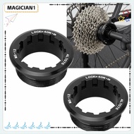 MAGICIAN 2PCS Bike Cassette Lockring, Aluminum Alloy 32X13mm Flywheel Lock Cover, Lightweight Casset