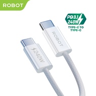 ROBOT Data Cable RCC240W Fast Charging Type C-to-C 240W Original - 1 Year Warranty Type C Cable Fast