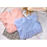 [Tree House Children's Clothing] 2023 Autumn Winter 71233 Plus Flying Sleeve Sequined Gauze Dress Pe