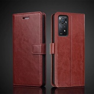Card Holder Leather Case for Xiaomi Redmi Note 11 Pro 4G 5G 11e Pro 11s Global Version Pu Leather Wallet Flip Phone Cover