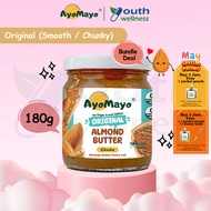 AyoMayo Pure(Original) Almond Butter - No Sugar & Salt | Vegan (180g)