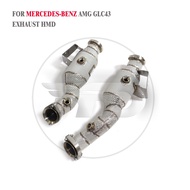 HMD Exhaust System High Flow Performance Downpipe for Mercedes Benz AMG GLC43 X253 C253 3.0T Catted 